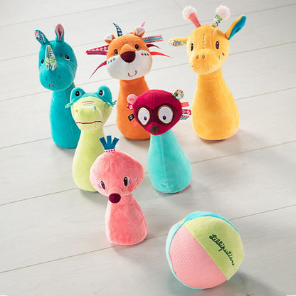 Lilliputiens ジャングルボーリング リリピュション 布製 布のおもちゃ 玩具 ボーリング 室内遊び 室内 ボーリングトイ ボーリング遊び おもちゃ かわいい