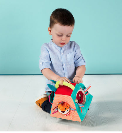 Lilliputiens アクティビティピラミッド マリウス 布おもちゃ 知育玩具 赤ちゃん おもちゃ 知育 布製 型はめ 出産祝い 誕生日プレゼント リリピュション