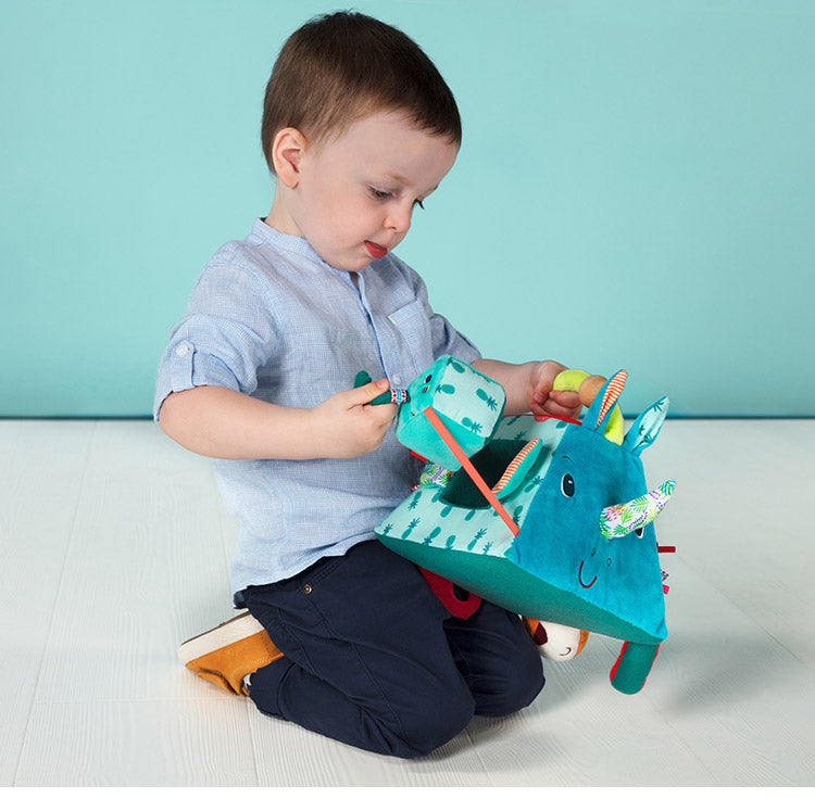 Lilliputiens アクティビティピラミッド マリウス 布おもちゃ 知育玩具 赤ちゃん おもちゃ 知育 布製 型はめ 出産祝い 誕生日プレゼント リリピュション