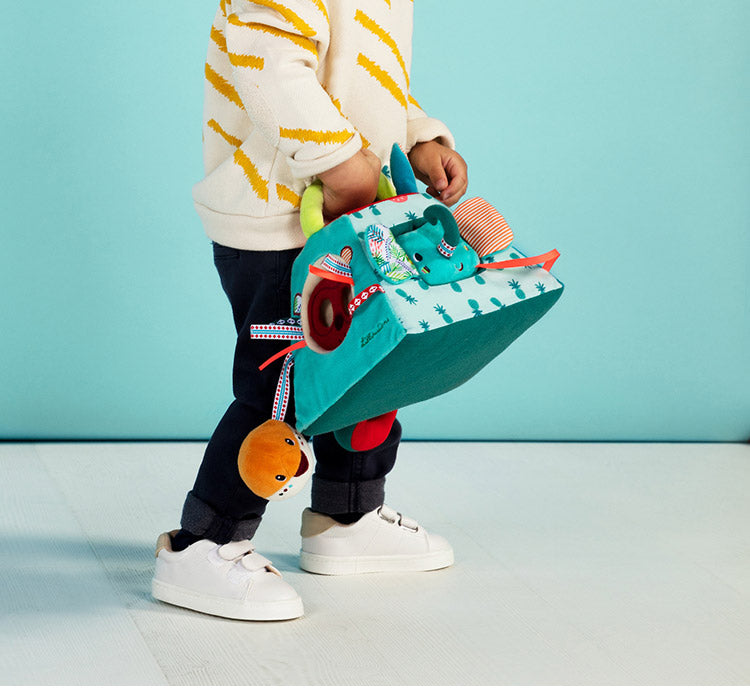 Lilliputiens アクティビティピラミッド マリウス 布おもちゃ 知育玩具 赤ちゃん おもちゃ 知育 布製 型はめ 出産祝い 誕生日プレゼント リリピュション