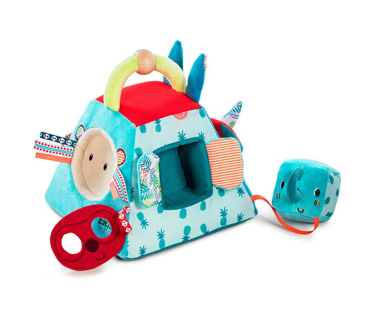 Lilliputiens アクティビティピラミッド マリウス 布おもちゃ 知育玩具 赤ちゃん おもちゃ 知育 布製 型はめ 出産祝い 誕生日プレゼント リリピュション