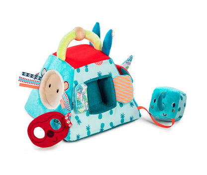 Lilliputiens アクティビティピラミッド マリウス 布おもちゃ 知育玩具 赤ちゃん おもちゃ 知育 布製 型はめ 出産祝い 誕生日プレゼント リリピュション