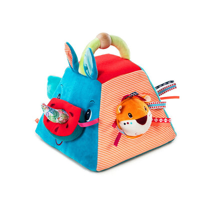 Lilliputiens アクティビティピラミッド マリウス 布おもちゃ 知育玩具 赤ちゃん おもちゃ 知育 布製 型はめ 出産祝い 誕生日プレゼント リリピュション