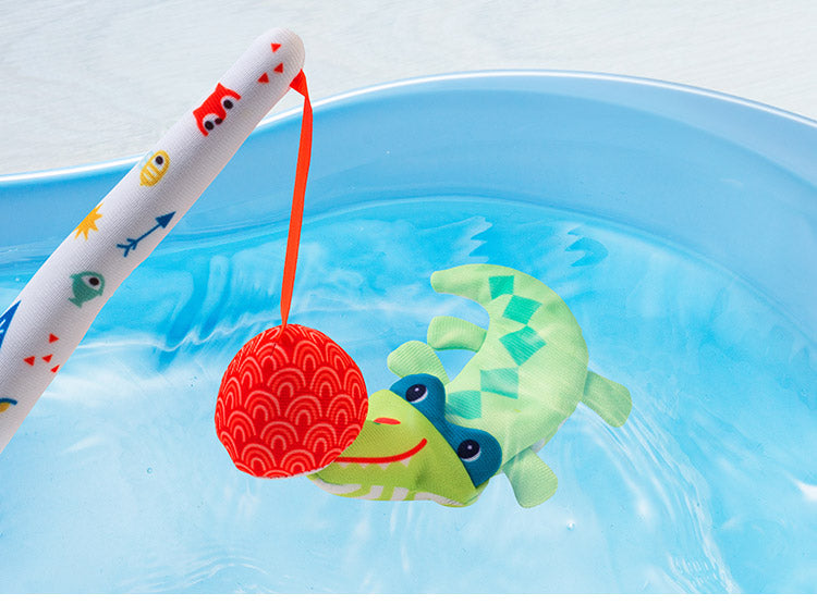 Lilliputiens アリス フィッシングゲーム 釣りゲーム バスタイム お風呂 遊び フィッシングトイ お風呂時間 釣りあそび プール 布製 知育玩具