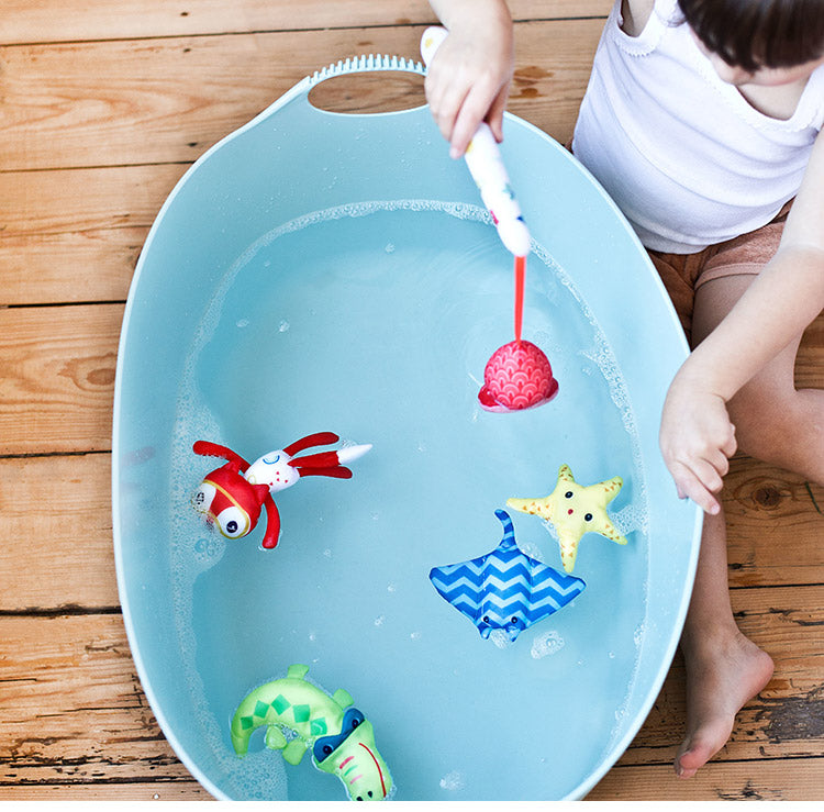 Lilliputiens アリス フィッシングゲーム 釣りゲーム バスタイム お風呂 遊び フィッシングトイ お風呂時間 釣りあそび プール 布製 知育玩具