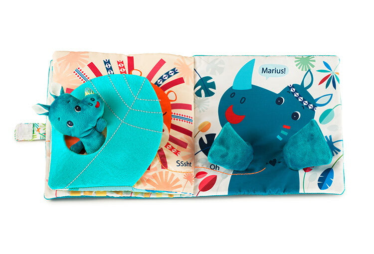 Lilliputiens 布絵本 ブック マリウス 知育玩具 おもちゃ 誕生日プレゼント 出産祝い 絵本 えほん バースデー ベビー 絵本おもちゃ 知育 玩具 かわいい 室内