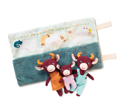 Lilliputiens はじめてのなかよし家族 こうしのロザリー リリピュション ごっこ遊び ぬいぐるみ おもちゃ 誕生日プレゼント 仕掛けおもちゃ ハーフバースデー 出産祝い 布おもちゃ 布製