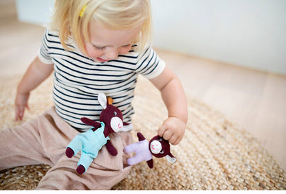 Lilliputiens はじめてのなかよし家族 こうしのロザリー リリピュション ごっこ遊び ぬいぐるみ おもちゃ 誕生日プレゼント 仕掛けおもちゃ ハーフバースデー 出産祝い 布おもちゃ 布製