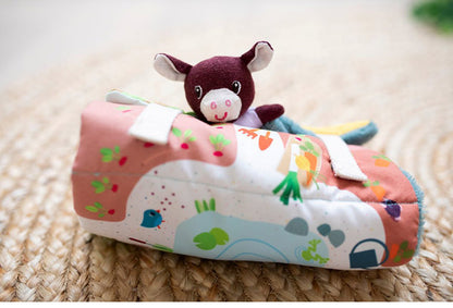 Lilliputiens はじめてのなかよし家族 こうしのロザリー リリピュション ごっこ遊び ぬいぐるみ おもちゃ 誕生日プレゼント 仕掛けおもちゃ ハーフバースデー 出産祝い 布おもちゃ 布製