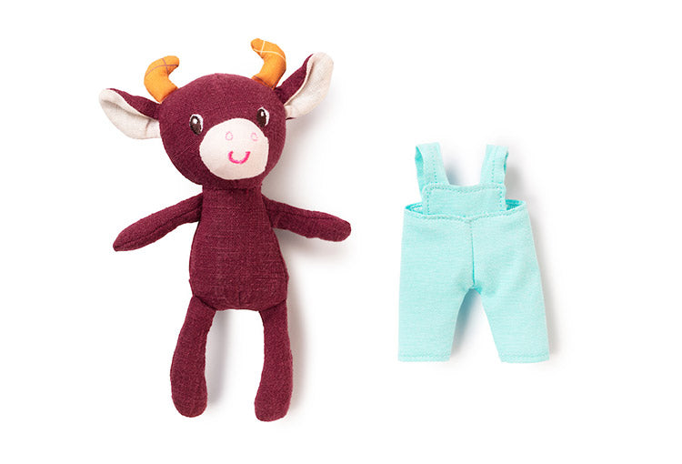 Lilliputiens はじめてのなかよし家族 こうしのロザリー リリピュション ごっこ遊び ぬいぐるみ おもちゃ 誕生日プレゼント 仕掛けおもちゃ ハーフバースデー 出産祝い 布おもちゃ 布製