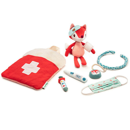 Lilliputiens アリスのお医者さんセット リリピュション ごっこ遊び ぬいぐるみ おもちゃ 誕生日プレゼント 仕掛けおもちゃ お医者さんごっこ 出産祝い 布おもちゃ 布製 知育玩具