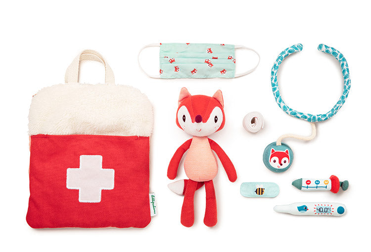 Lilliputiens アリスのお医者さんセット リリピュション ごっこ遊び ぬいぐるみ おもちゃ 誕生日プレゼント 仕掛けおもちゃ お医者さんごっこ 出産祝い 布おもちゃ 布製 知育玩具