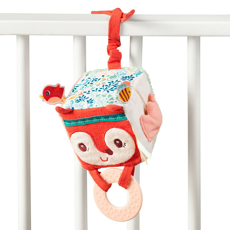 Lilliputiens アクティビティキューブ キツネのアリス リリピュション 知育玩具 ぬいぐるみ おもちゃ 誕生日プレゼント 出産祝い 布おもちゃ 布製 仕掛けおもちゃ 知育玩具