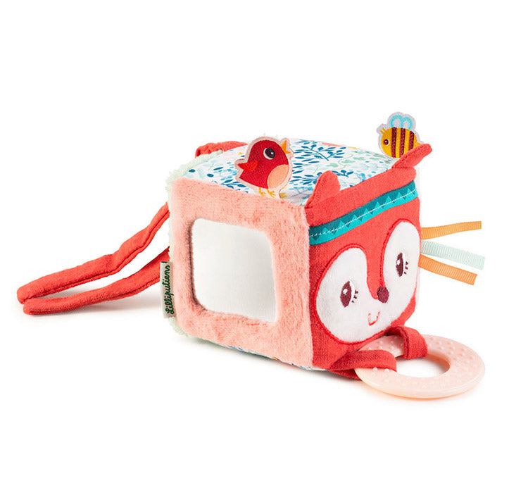 Lilliputiens アクティビティキューブ キツネのアリス リリピュション 知育玩具 ぬいぐるみ おもちゃ 誕生日プレゼント 出産祝い 布おもちゃ 布製 仕掛けおもちゃ 知育玩具