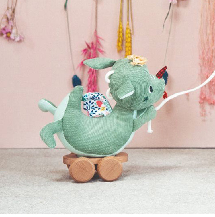 Lilliputiens プルアロングトイ ドラゴンのジョー バンビのステラ リリピュション ごっこ遊び お散歩 ぬいぐるみ おもちゃ 誕生日プレゼント 出産祝い 布おもちゃ 布製 音