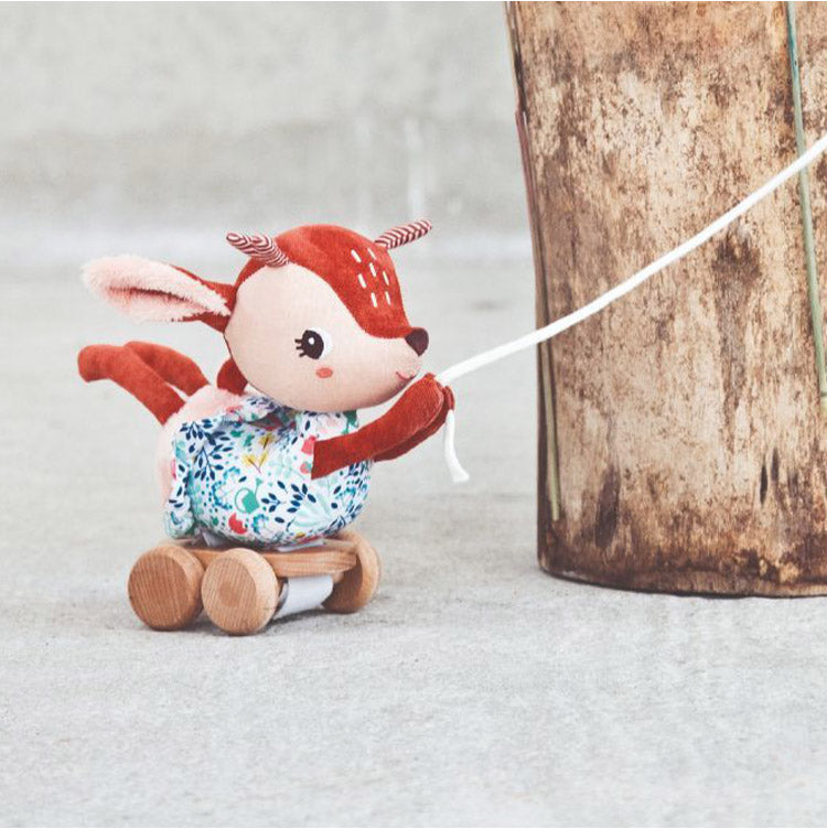 Lilliputiens プルアロングトイ ドラゴンのジョー バンビのステラ リリピュション ごっこ遊び お散歩 ぬいぐるみ おもちゃ 誕生日プレゼント 出産祝い 布おもちゃ 布製 音