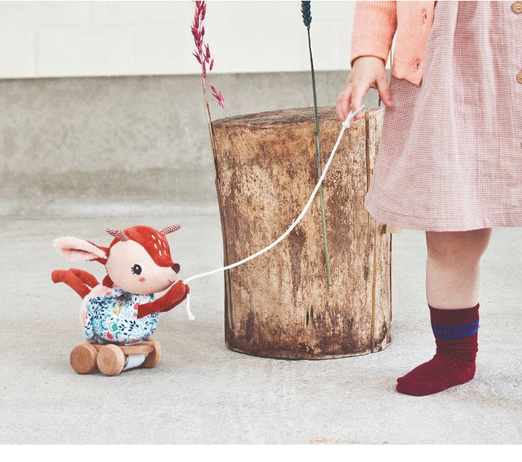 Lilliputiens プルアロングトイ ドラゴンのジョー バンビのステラ リリピュション ごっこ遊び お散歩 ぬいぐるみ おもちゃ 誕生日プレゼント 出産祝い 布おもちゃ 布製 音