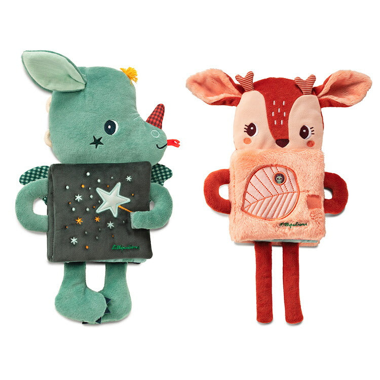 Lilliputiens ぬいぐるみの布えほん リリピュション ぬいぐるみ おもちゃ 人形 誕生日プレゼント 出産祝い ごっこ遊び 人形あそび 絵本 えほん 仕組みおもちゃ