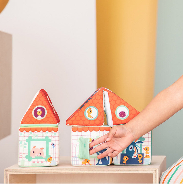 Lilliputiens 布製ブロックセット フォームハウス リリピュション 知育玩具 誕生日プレゼント 出産祝い 布製ブロック 積み木 積木 つみき かわいい