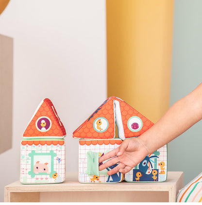 Lilliputiens 布製ブロックセット フォームハウス リリピュション 知育玩具 誕生日プレゼント 出産祝い 布製ブロック 積み木 積木 つみき かわいい