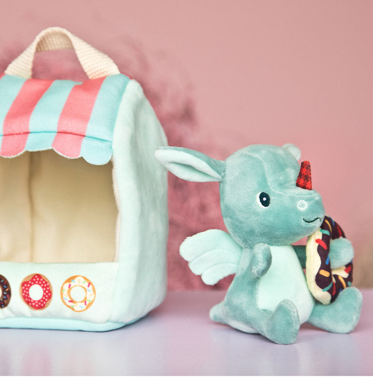 Lilliputiens ジョーのドーナツショップ ステラのアイスクリームショップ リリピュション 知育玩具 誕生日プレゼント 出産祝い 布製おもちゃ ごっこ遊び お店屋さん 室内遊び