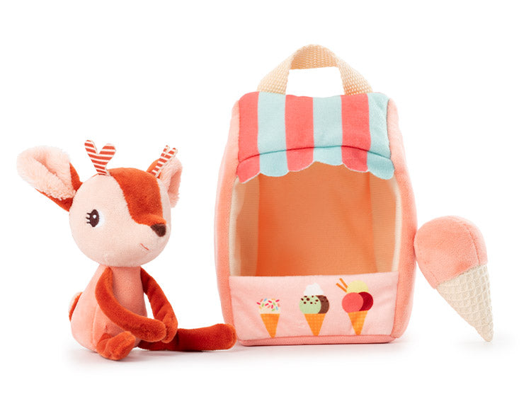 Lilliputiens ジョーのドーナツショップ ステラのアイスクリームショップ リリピュション 知育玩具 誕生日プレゼント 出産祝い 布製おもちゃ ごっこ遊び お店屋さん 室内遊び