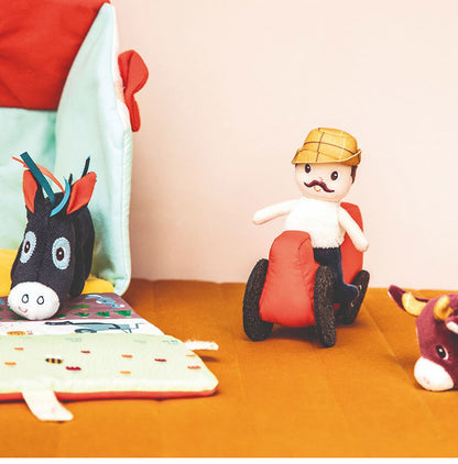 Lilliputiens フィームハウス リリピュション 知育玩具 誕生日プレゼント 出産祝い 布製おもちゃ ごっこ遊び 室内遊び 布おもちゃ 赤ちゃん ぬいぐるみ 農場 動物