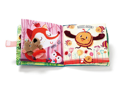 Lilliputiens ブック キスシーザー リリピュション 知育玩具 誕生日プレゼント 出産祝い 布製おもちゃ 絵本 指人形 布絵本 布えほん えほん