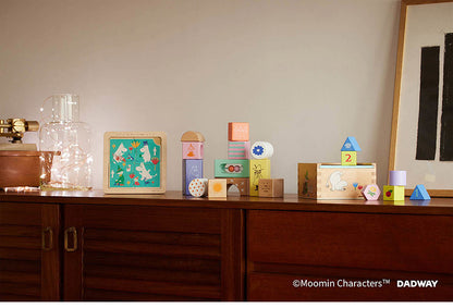 MOOMIN BABY 音あそびつみ木 ムーミン 音遊び 音あそび ラトル かわいい カラフル 積木 積み木 つみ木 室内あそび 積み木あそび 木製 出産祝い ギフト プレゼント