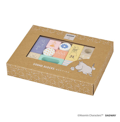 MOOMIN BABY 音あそびつみ木 ムーミン 音遊び 音あそび ラトル かわいい カラフル 積木 積み木 つみ木 室内あそび 積み木あそび 木製 出産祝い ギフト プレゼント