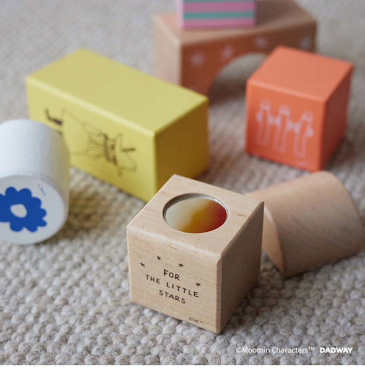 MOOMIN BABY 音あそびつみ木 ムーミン 音遊び 音あそび ラトル かわいい カラフル 積木 積み木 つみ木 室内あそび 積み木あそび 木製 出産祝い ギフト プレゼント