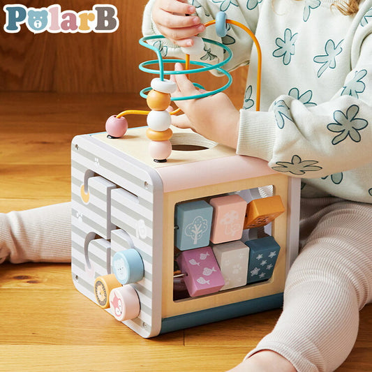 アクティビティボックス 木のおもちゃ 仕掛けボックス 型はめ遊び ルーピングあそび 迷路 迷路あそび 歯車あそび 木製おもちゃ 出産祝い ギフト プレゼント