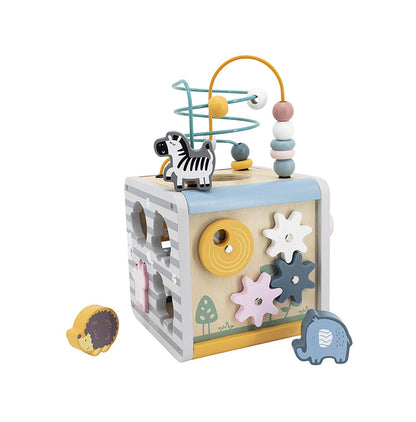 アクティビティボックス 木のおもちゃ 仕掛けボックス 型はめ遊び ルーピングあそび 迷路 迷路あそび 歯車あそび 木製おもちゃ 出産祝い ギフト プレゼント