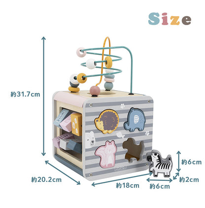 アクティビティボックス 木のおもちゃ 仕掛けボックス 型はめ遊び ルーピングあそび 迷路 迷路あそび 歯車あそび 木製おもちゃ 出産祝い ギフト プレゼント