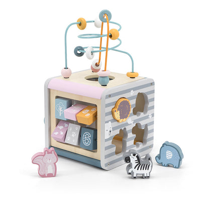 アクティビティボックス 木のおもちゃ 仕掛けボックス 型はめ遊び ルーピングあそび 迷路 迷路あそび 歯車あそび 木製おもちゃ 出産祝い ギフト プレゼント