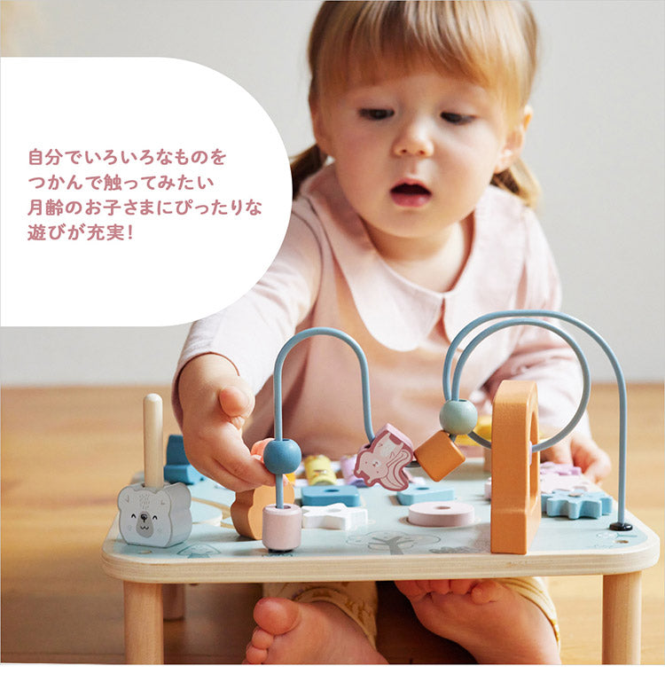 アクティビティテーブル 仕掛けおもちゃ 型はめ遊び 歯車 ルーピング遊び シロフォン 音遊び 演奏 室内遊び 出産祝い ギフト プレゼント