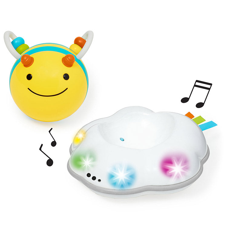SKIP HOP いっしょにハイハイビー スキップホップ ミツバチ 音遊び ラトル おいかけっこ 運動 おうち時間 メロディ カラフル ピカピカライト ビーズ 遊び方たくさん