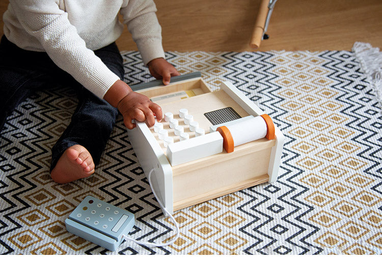 TRYCO キャッシュレジスター トライコ ごっこ遊び 本格的 スーパー アイス屋さん お店屋さんごっこ おしゃれ 知育玩具 木のおもちゃ おままごと レジあそび 木製玩具 3歳から