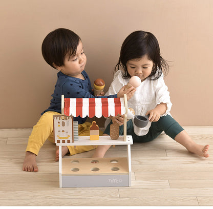 TRYCO アイスクリームショップ トライコ ごっこ遊び お店屋さんごっこ 木製おもちゃ 木製玩具 知育玩具 かわいい 出産祝い 誕生日プレゼント ギフト おままごと 木のおもちゃ