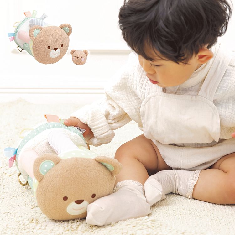 エド・インター ころりんくまさん ふわふわトーイ ラトル くま 洗濯可能 知育玩具 プレゼント おもちゃ かわいい 女の子 男の子 エドインター