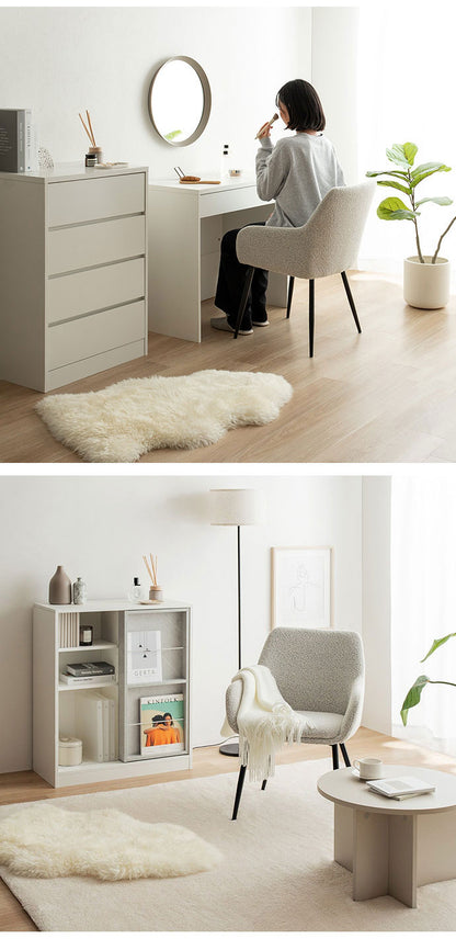 Mousse ムース アームチェア 背もたれ付き モダン 組立簡単 座面高45cm スタイリッシュ ホテルライク ダイニング リビング デスク 椅子 上品 チェア ダイニングチェア ブークレ素材 パーソナルチェア(代引不可)