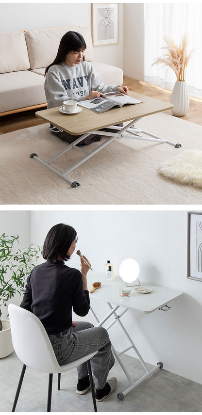 Saari サーリ 無段階ガス圧昇降式テーブル 折り畳み式 幅90cm 完成品 テーブル 奥行53.7cm 耐荷重約20kg 高さ調節自由 省スペース 一人暮らし ワンルーム リビング ローテーブル ガス圧昇降式(代引不可)