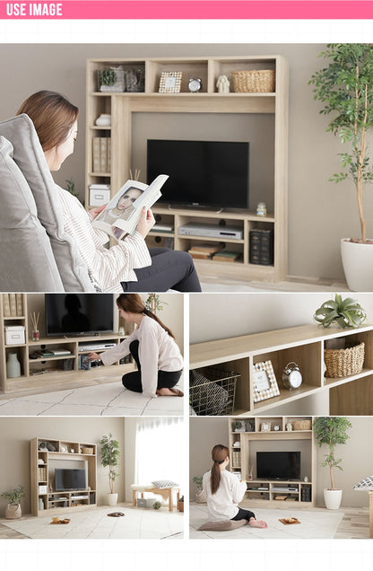 テレビボード テレビ台 幅135cm ハイタイプ 壁面収納 TVボード TV台 ハイボード 32インチ 37インチ 42インチ おしゃれ 収納 棚 一人暮らし コンパクト 1人暮らし ロータイプ 木製(代引不可)