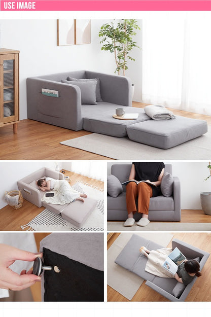 ソファベッド 2WAY 折りたたみソファベッド 2人掛け 2P 二人掛け ソファーベッド おしゃれ 韓国インテリア カウチソファー フロアクッション ローソファ(代引不可)