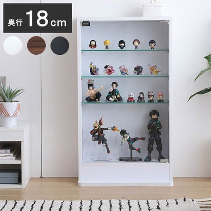 コレクションケース コレクションラック 幅46cm×奥行18cm ガラスケース コンパクト 収納 フィギュア おもちゃ ディスプレイ アクセサリー アクリルスタンド スリム ガラス収納 棚(代引不可)