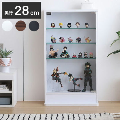 コレクションケース コレクションラック 幅46cm×奥行28cm ガラスケース コンパクト 収納 フィギュア おもちゃ ディスプレイ アクセサリー アクリルスタンド スリム ガラス収納 棚(代引不可)