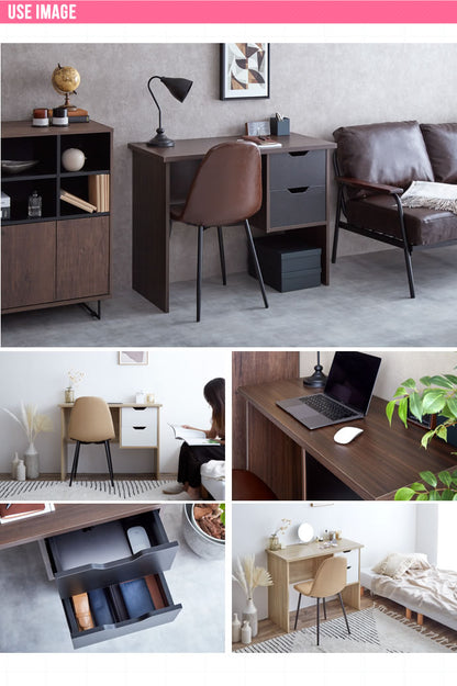 パソコンデスク 幅100cm 引き出し付き ワークデスク PCデスク 机 作業机 学習机 勉強机 書斎机 大容量 収納 ツートン 木製 ナチュラル かわいい 可愛い 韓国インテリア おしゃれ(代引不可)