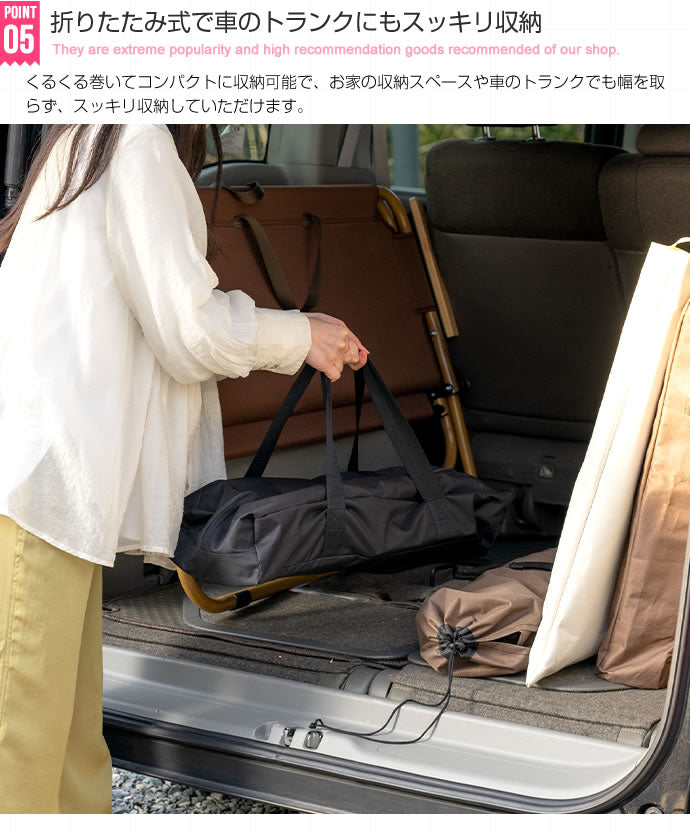 【5%OFF】天然木 アウトドアテーブル 幅62cm 折りたたみテーブル ロールトップテーブル 木製テーブル 折りたたみ アウトドア ピクニック キャンプ 収納バッグ付き コンパクト バーベキュー(代引不可)