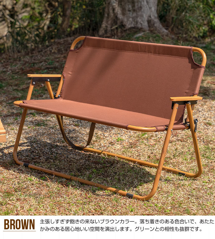 アウトドアベンチ 2人掛け 折りたたみチェア アウトドアチェア キャンプチェア キャンプ椅子 軽量 コンパクト スリム 携帯 持ち運び ポータブル 二人掛け 2P イス 椅子 長椅子(代引不可)