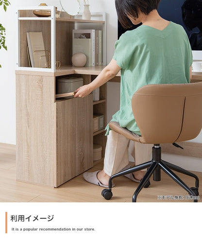 パソコンデスク 幅120cm L字 収納 大容量 扉収納 書斎机 PCデスク ラック付きデスク ディスプレイラック 本棚 テレワーク 机 学習机 作業台 オフィスデスク ワークデスク ゲーミングデスク(代引不可)